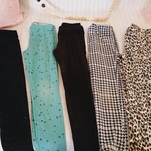 Kids Leggings - Black, Teal, Houndstooth, Leopard